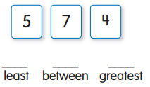 Envision Math 1st Grade Answer Key Topic 2.2 Ordering Three Numbers 7