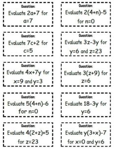Evaluating Expressions 3