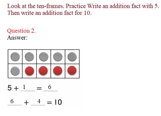 Envision-Math-Common-Core-1st-Grade-Answers-Key-Topic-2-Fluently-Add-and-Subtract-Within-10-Lesson-2.4-Facts-with-5-on-a-Ten-Frame-Guided-Practice- Question-2