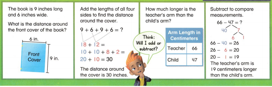 Envision Math Common Core 2nd Grade Answer Key Topic 14 More Addition, Subtraction, and Length 11