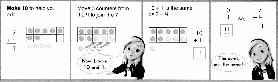 Envision Math Common Core Grade 1 Answers Topic 3 Addition Facts to 20 Use Strategies 3.2