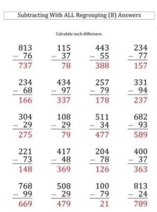 Math Common Core Grade 2 Fluently Subtract Within 100 3