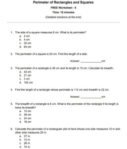 Math Grade 3 Perimeter Problems 2