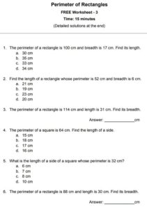 Math Grade 3 Perimeter Problems 3