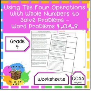 Math Grade 4th Use Operations with Whole Numbers to Solve Problems 1