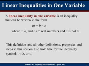 Using Equations and Inequalities 3